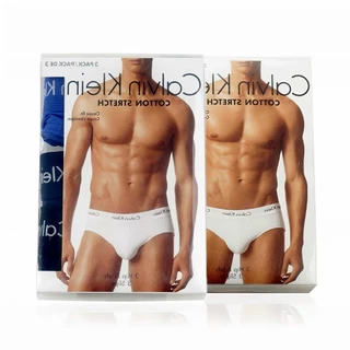 Calvin Klein กางเกงในชาย Men's Icon Cotton Stretch Hip Briefs 3 Pack