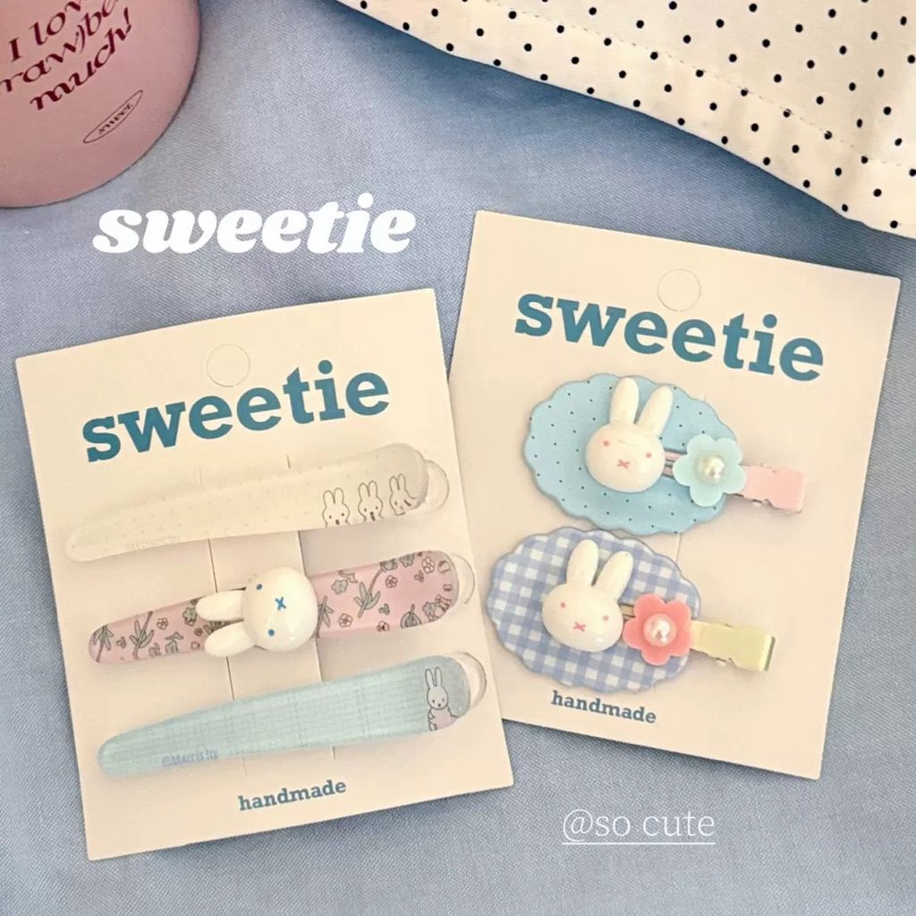 Cute 521 กิ๊บติดผม กิ๊บหนีบผมกระต่ายสีหวาน 2 ชิ้น/แพ็ค
