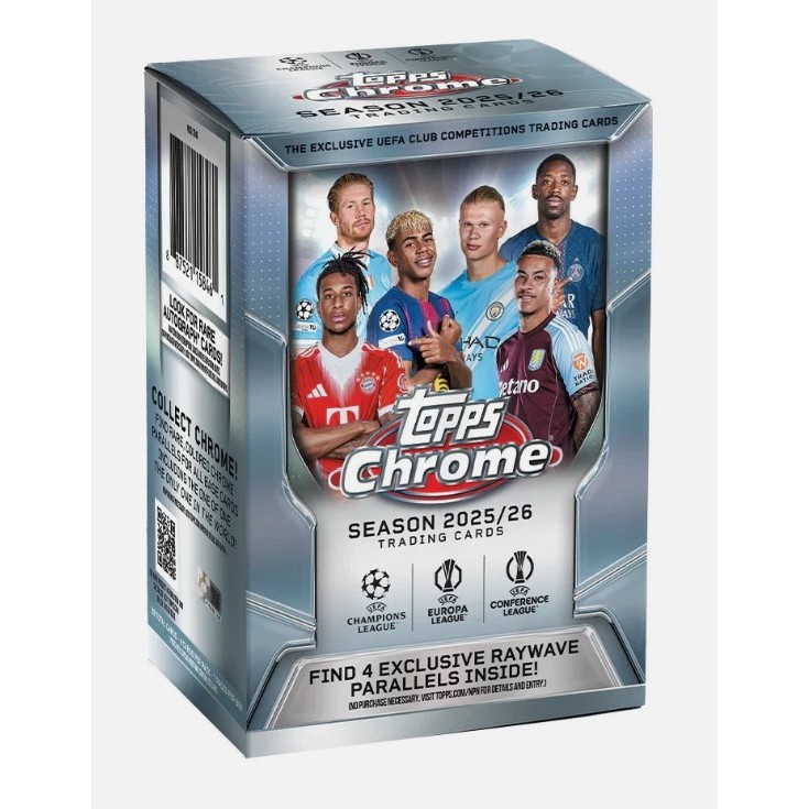 Topps Chrome UEFA Club Competitions 2025-26 Value Box พร้อมส่งทันที ของแท้ 100%