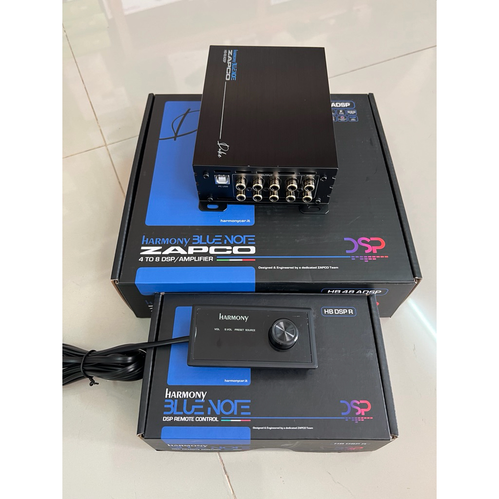 11000บาท DSP ZAPCO รุ่น HB48 2in 8out EQ31Band Amp70x4Ch ปรับแต่งจากมือถือและโน๊ตบุ๊คสำหรับติดรถยนต์