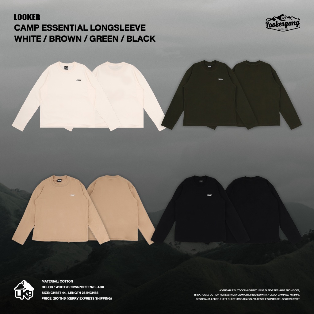 LOOKER® — CAMP ESSENTIAL LONGSLEEVE เสื้อสเวตเตอร์ (CAMPING)