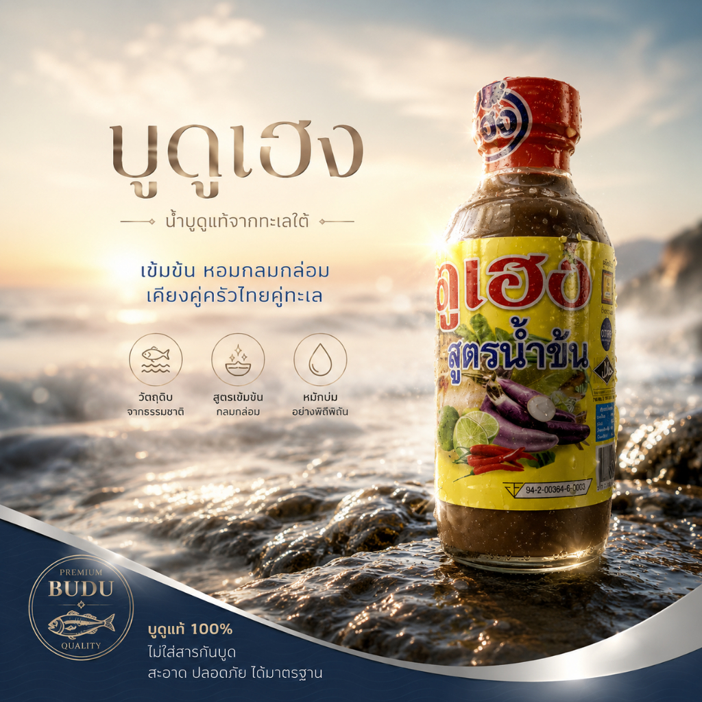 บูดูเฮงสายบุรี ปัตตานี น้ำข้น  บูดูเฮง บูดูน้ำข้น 250 กรัม