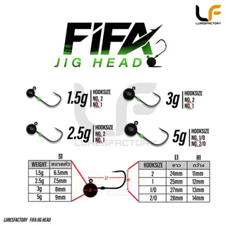 หัวจิ๊ก หัวกลม กาแลน Fifa by LF เบ็ดปลายตรง สำหรับเหยื่อยางเล็กๆ หางหนอน ลูกอ๊อด