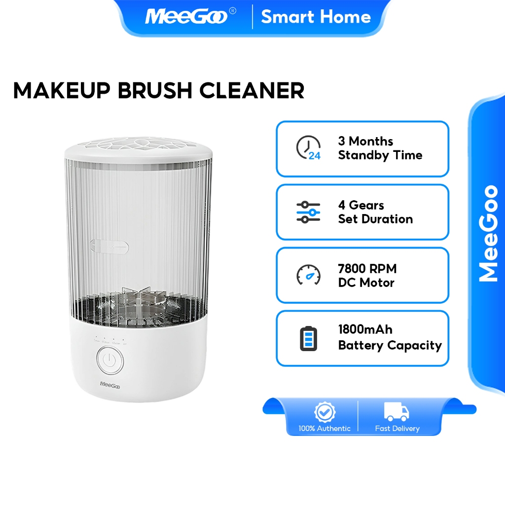MeeGoo เครื่องล้างแปรงแต่งหน้าไฟฟ้า อัตโนมัติ ที่ล้างแปรงแต่งหน้า แบบพกพา ชาร์จTYPE-C
