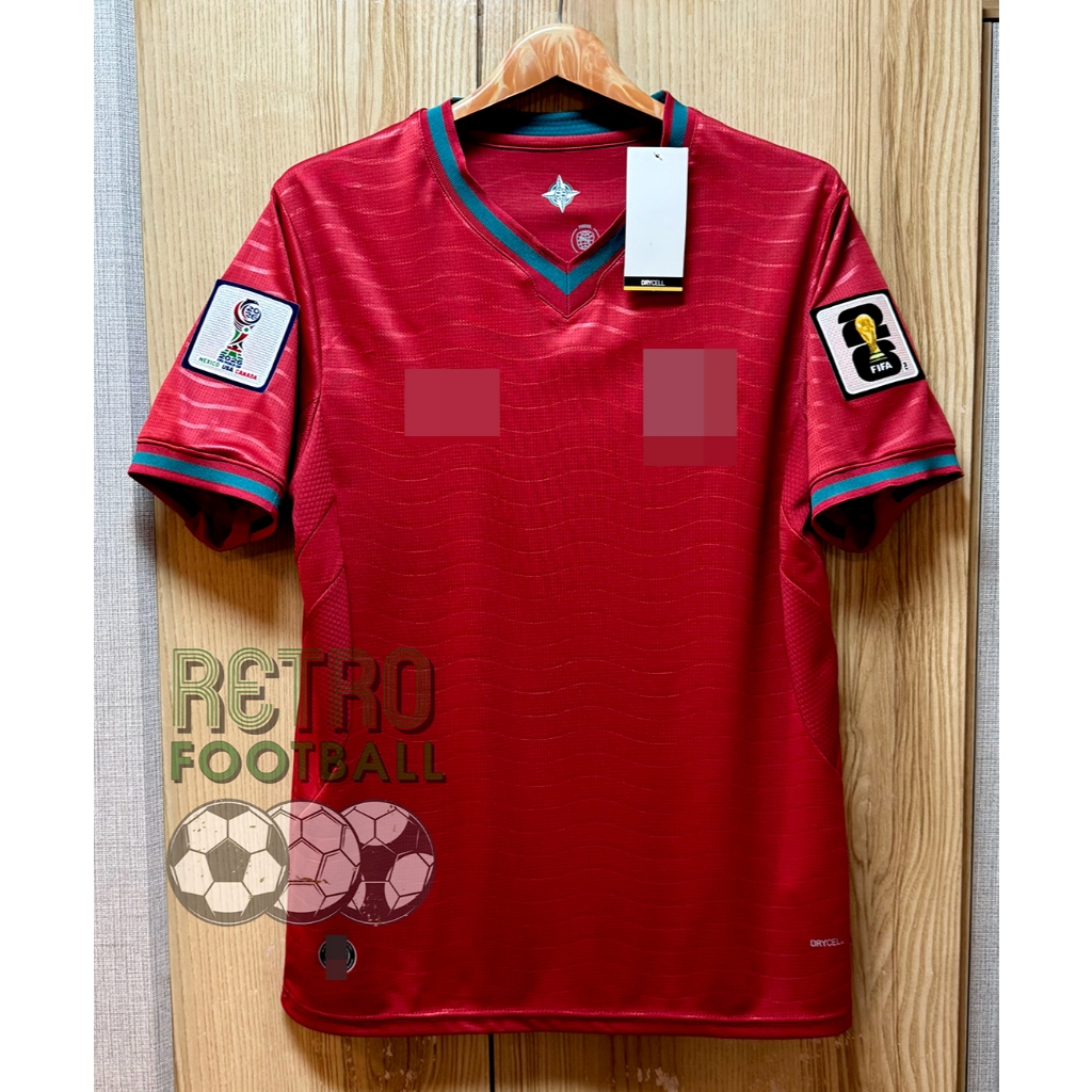 เสื้อกีฬาฟุตบอลโลก ทีมชาติ โปsตุIกส 3A เกรดแฟนบอล Home ชุดเหย้า ปี 2026 ฟลูออฟชั่นชื่อเบอร์นักเตะในทีม (ครบทุกคน)