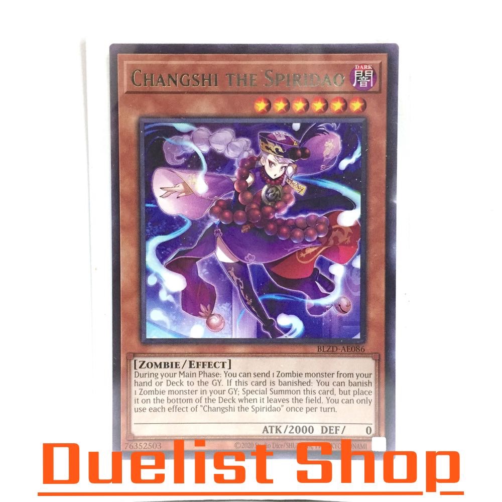Changshi the Spiridao (R) Monster Dark Level6 [Zombie/Effect] ชุด BLZD-AE086 การ์ดยูกิโอ (Yu-Gi-Oh!) OCG Asia EN