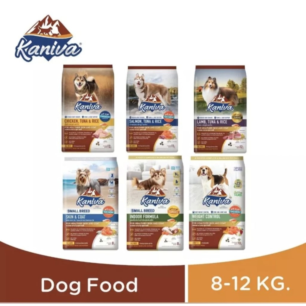 Kaniva​ อาหารสุนัขคานิว่า​8-12กก.กระสอบ​ ไม่ใส่ลัง​  แถมเทสเตอร์