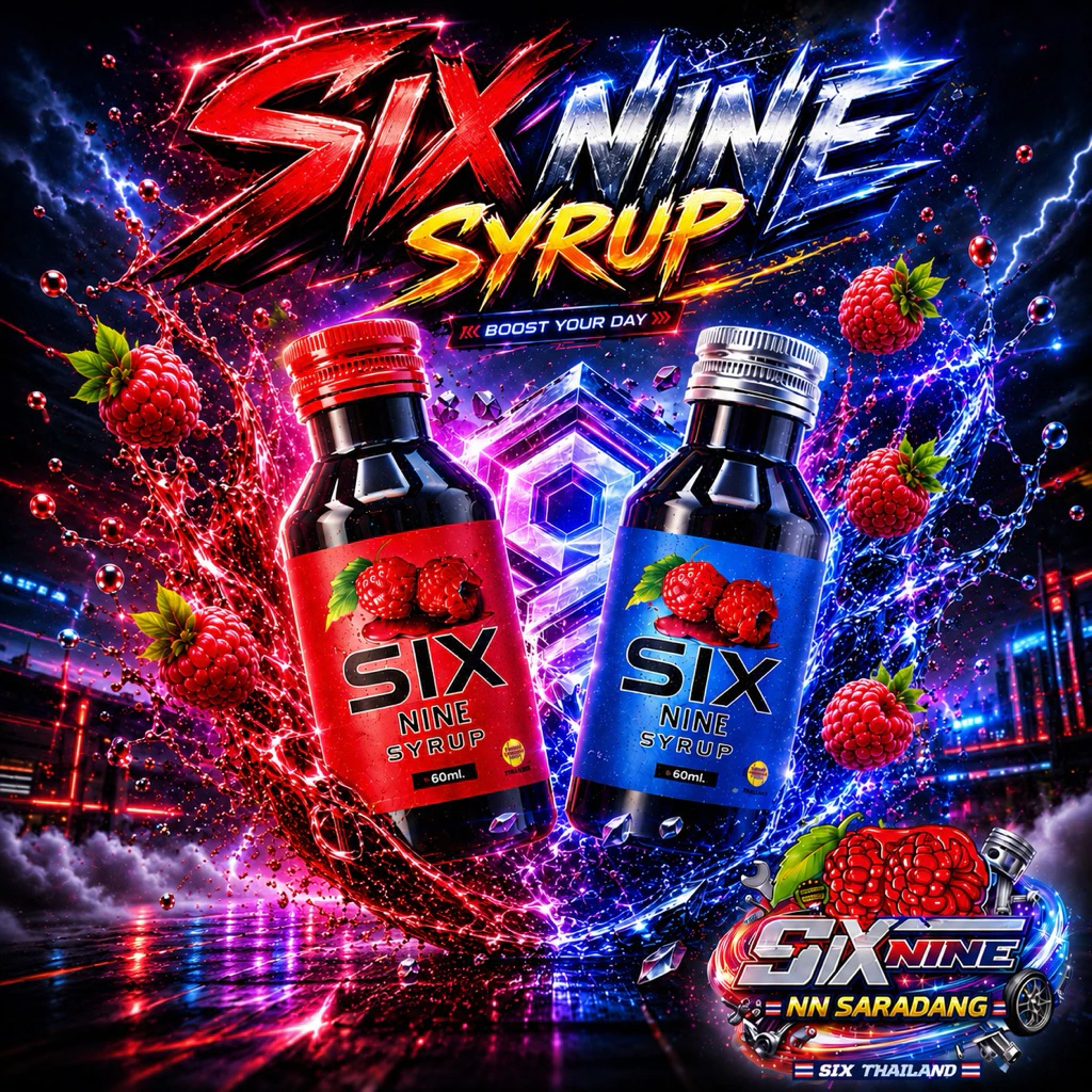 [5 ขวด] ของแท้100% SIXNINE SYRUP 69 ฝาแดง ฝาเทา ขวด 60 ml.