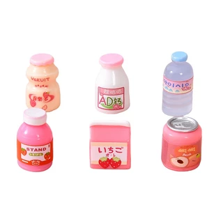 ่J265 ขวดเครื่องดื่มจำลองรูปทรงยาคูลท์แพ็คละ6ชิ้น
