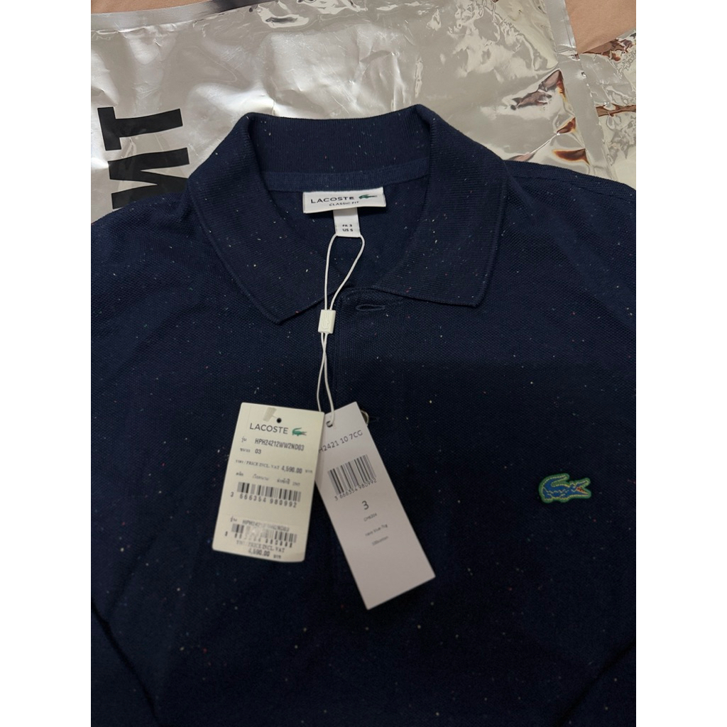 เสื้อโปโลLACOSTEสีกรม