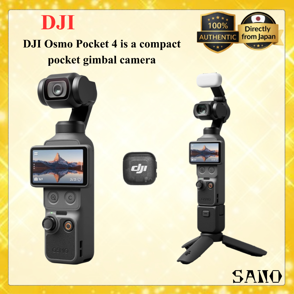 DJI Osmo Pocket 4 Vlog Camera 1-Inch CMOS 4K 240FPS 3-Axis Gimbal Tracking Touchscreen