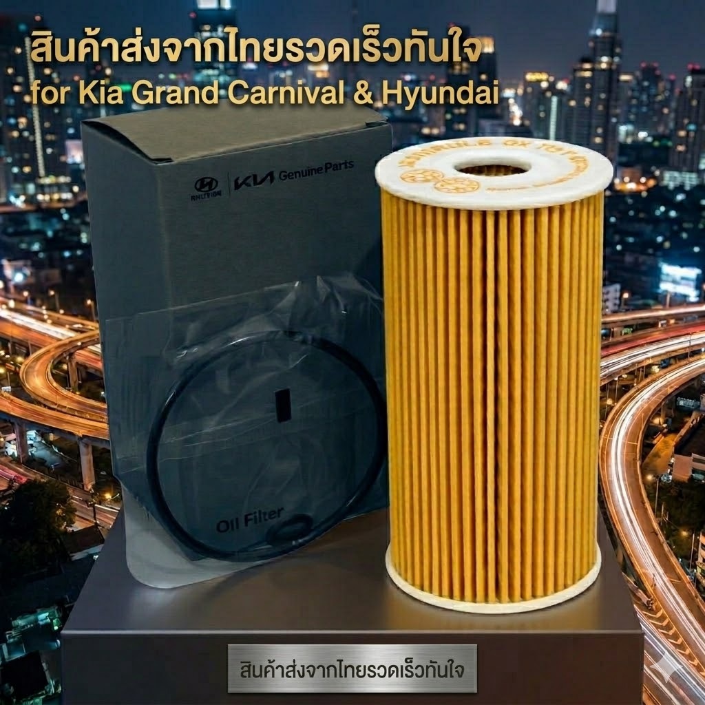 กรองน้ำมันเครื่อง Kia Grand Carnival / Hundai สำหรับรถยนต์ ดีเชล