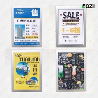 กรอบป้ายติดผนัง กรอบรูป A4 10pcs ป้ายติดผนัง ซองใส่เอกสาร ขอบแม่เหล็ก ขนาด แบบไม่เจาะ มีกาวในตัว กรอบรูปมินิมอลติดผนัง