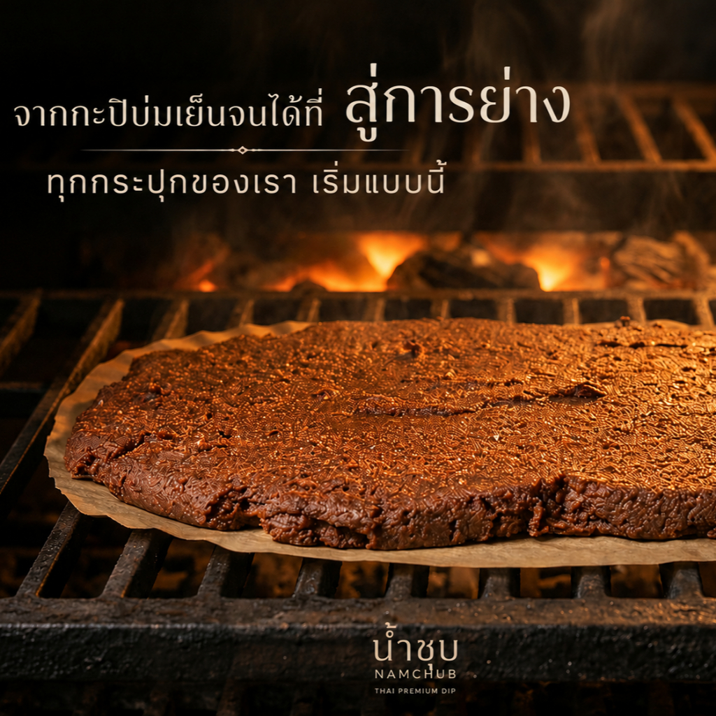 น้ำชุบ Namchub - น้ำพริกกะปิย่าง จากกะปิคัดเกรดหายาก สูตรบ่มเย็น ไม่ใส่วัตถุกันเสีย