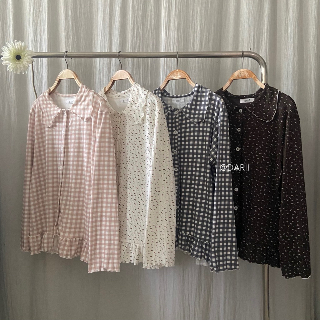 Wendy Top | เสื้อแขนยาว คอบัว ผ้ายืด ทิ้งตัว