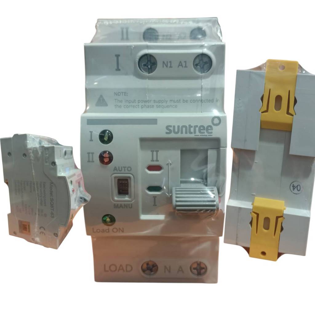 SQ8T-63/2P (รุ่นเกาะราง DIN) Dud ATS 2P 63A 220V