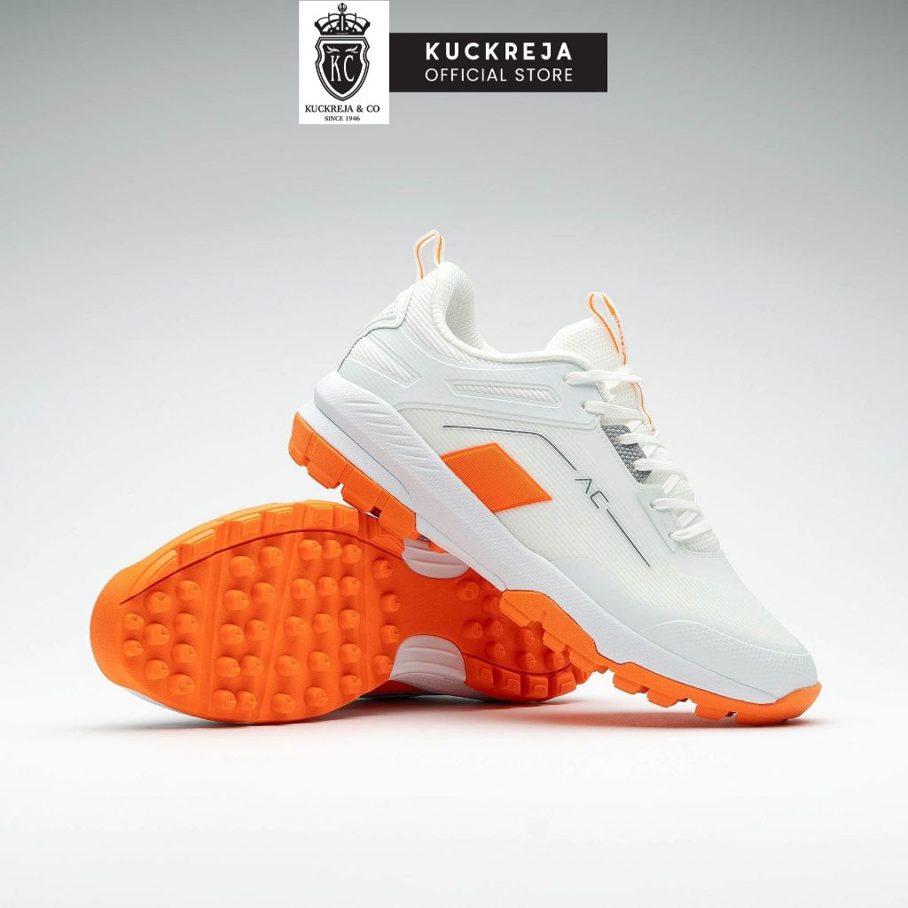 Grays Aero Cage X10 Hockey Shoes – White/Orange