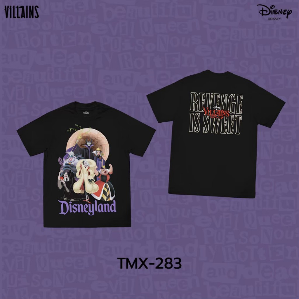 เสื้อยืดสตรีทแฟชั่น Disney's All Villains ลิขสิทธิ์ดิสนีย์แท้100% คอกลม แขนสั้น Unisex (TMX-283)