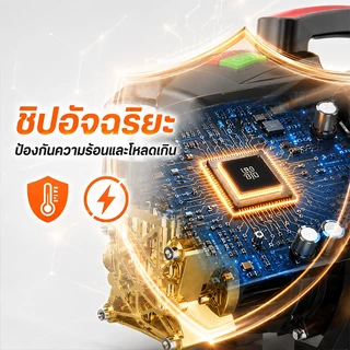 TURBO เครื่องฉีดน้ำแรงดันสูง 6800W ปืนฉีดน้ําแรงดันสูง เครื่องล้างรถ มอเตอร์ดูดน้ำได้ด้วยตัวเอง มีระบบตัดไฟอัตโนมัติ