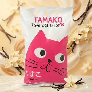 ทรายเต้าหู้ Tamako 6L ทิ้งชักโครกได้ ทรายออร์แกนิค ทรายแมวย่อยสลายง่ายเป็นมิตรกับสิ่งแวดล้อม