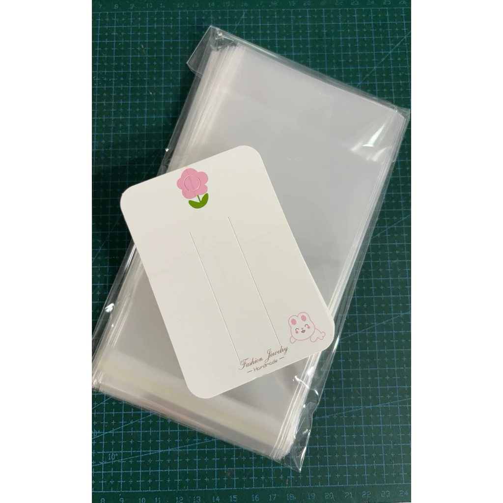 7.5x11 จัดชุด ฝากาว + แผง กิ๊บน่ารัก 50-100 ใบ ขนาด 7.5x11 cm พร้อมถุงแก้วฝากาว ขนาด 4 × 6 นิ้ว จัดเป็นเซ็ตซื้อไปใช้ได้