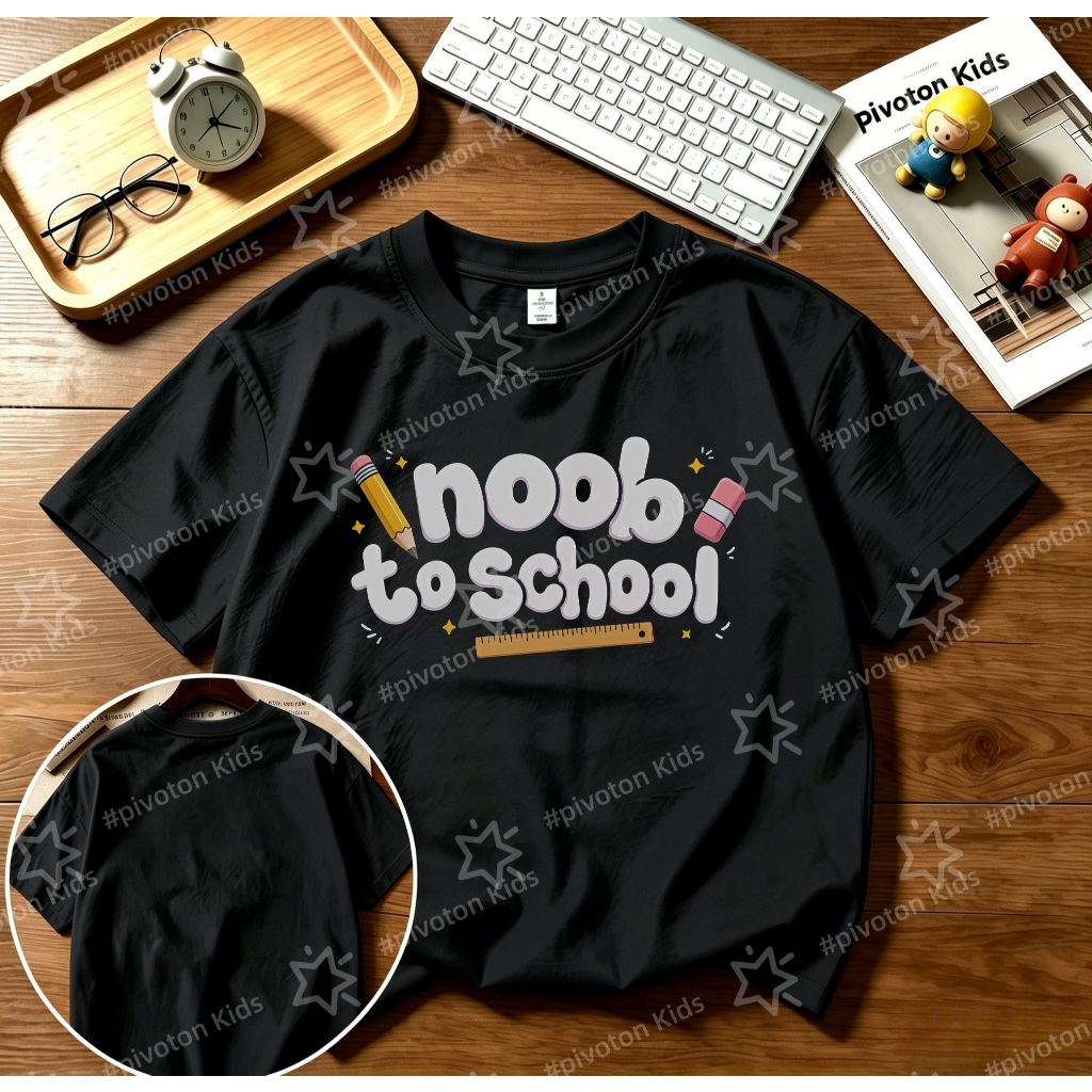 เสื้อยืดเด็กผู้ชาย ลายตัวอักษร back to school ผ้านุ่มระบายอากาศดี ยืดหยุ่น ไม่เป็นขน ทรงหลวมใส่ทุกสรีระ พร้อมส่ง COD