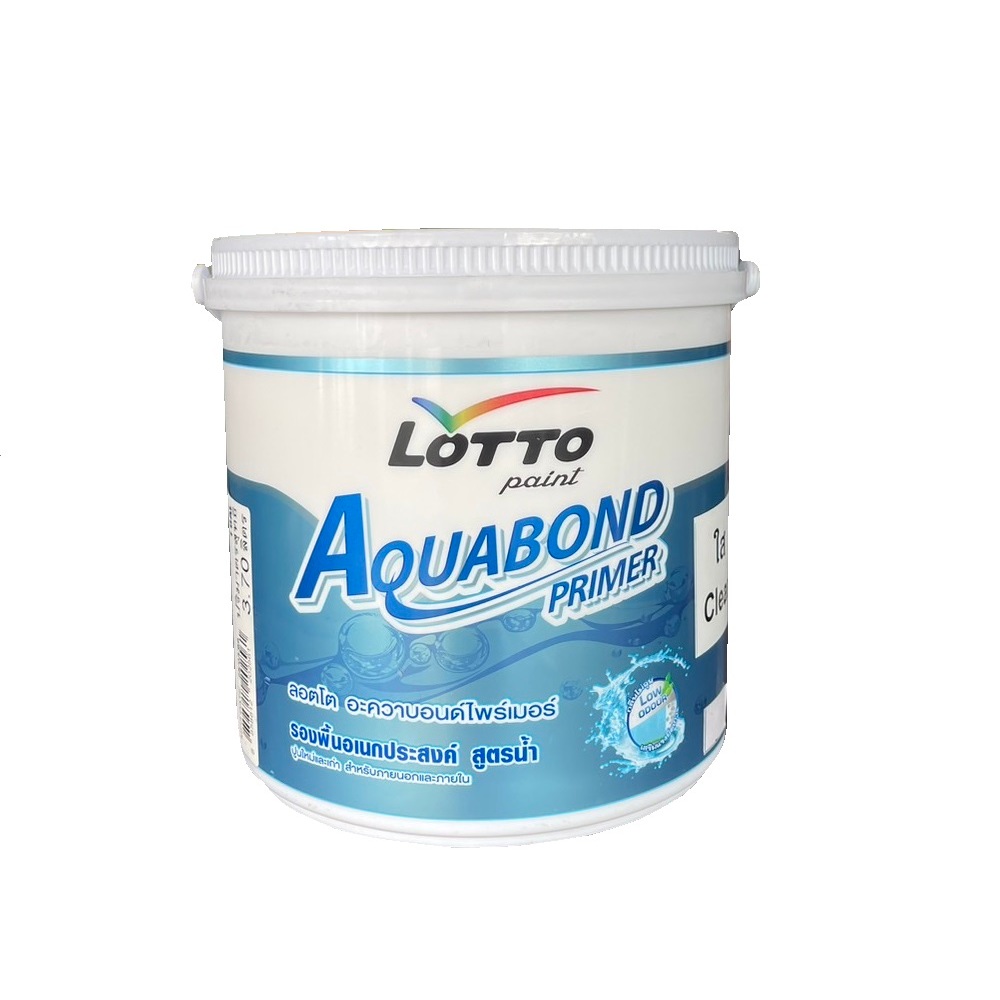 น้ำยารองพื้นปูนเก่า Lotto Aquabond Primer ยี่ห้อ LOTTO สูตรน้ำ  สีใส รุ่น L-666 ขนาด 3.7 ลิตร คุณภาพ