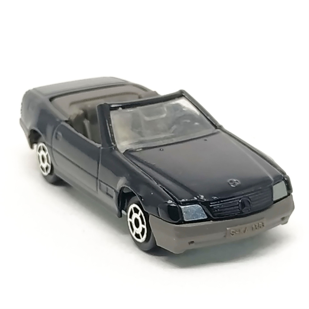 Majorette Mercedes Benz 500 SL สีดำ แบบล้อ 6 Spokes scale 1/58 (3 inches) no Package