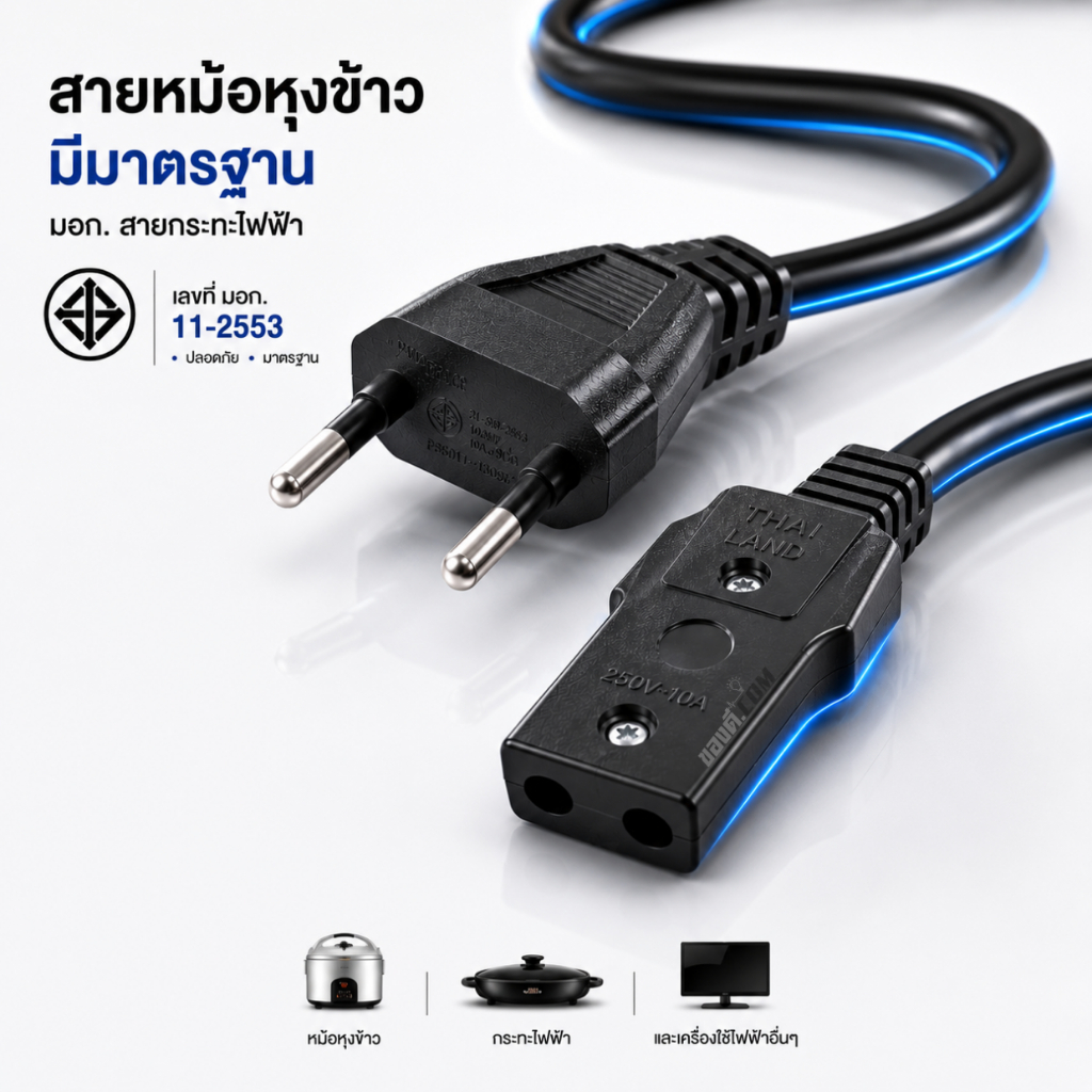📣 พร้อมส่ง ！！ถูกที่สุด สายหม้อหุงข้าวมีมาตรฐานและมอก. ใช้งานได้จริง 💯