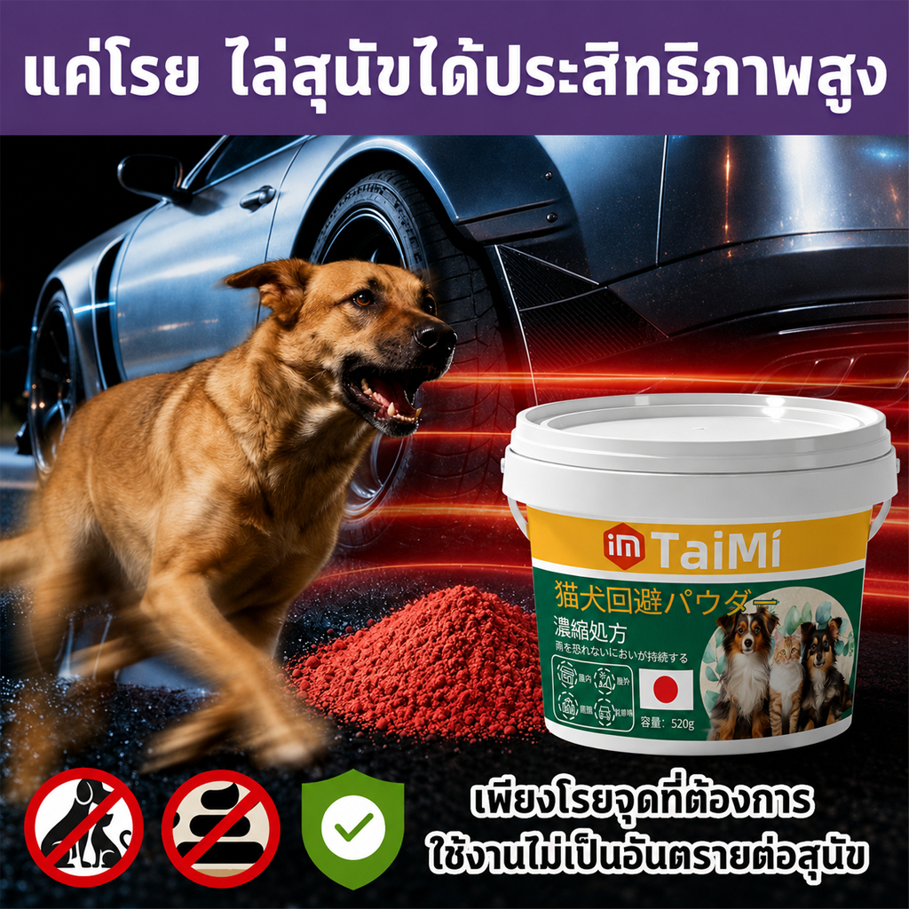 🐶🐱ผงไล่หมาแมว 520g ไล่สุนัข ป้องกันขับถ่าย ไม่กลัวฝน ใช้ได้ทั้งบ้าน สวน โรงรถ