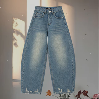 ATIPA - Sloane Barrel Jeans | กางเกงยีนส์ขายาว เอวสูง ทรง Barrel Leg ขากว้างโค้งสวย