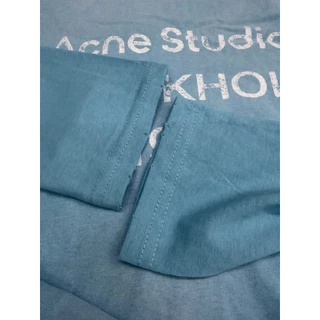 BY IRA Acne Top (2511) โลโก้ตัวอักษรพิมพ์ ฤดูใบไม้ผลิและฤดูใบไม้ร่วงใหม่ผ้าคอตตอน รอบคอแขนยาวหลักฐานเสื้อยืด