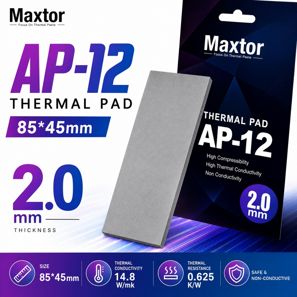 AP-12 Thermal Pad 14.5W/mK0.5mm 1.0mm 1.5mm 2.0mm 2.5mm 3.0mm for GPU CPU SSD PS5 Laptop High Conduc