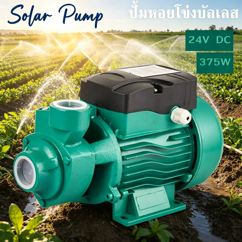 Solar Water Pump รุ่นQB-60 230W 24V ปั๊มหอยโข่งบัลเลส ชุดปั๊มน้ำเกษตรพลังงานแสงอาทิตย์