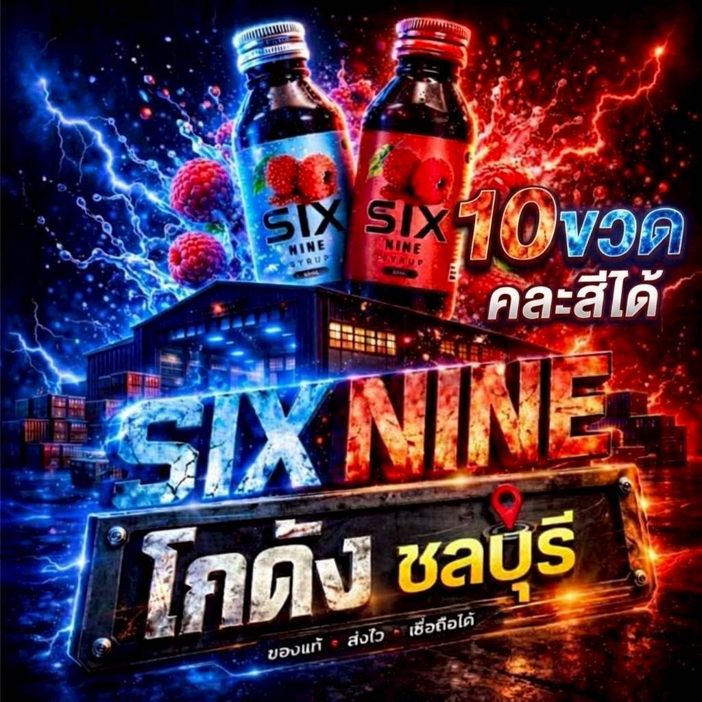ไซรัปน้ำหวาน Six-Nine 60ml  ฝาแดง ฝาเทา รสชาติหวานหอมเข้มข้น [10 ขวด ]