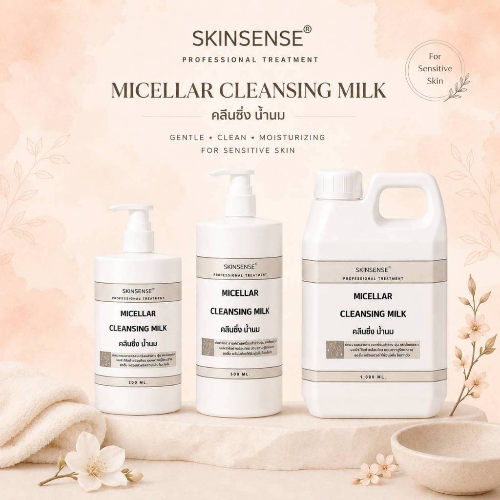 (พร้อมส่ง❣)  Micellar Cleansing Milk คลีนซิ่งน้ำนม เช็ดทำความสะอาดเครื่องสำอาง 🍼