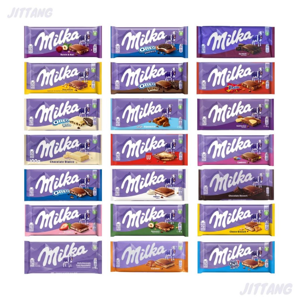 Milka chocolate bar 90g - 100 g. ช็อคโกแลตเเท้นำเข้า