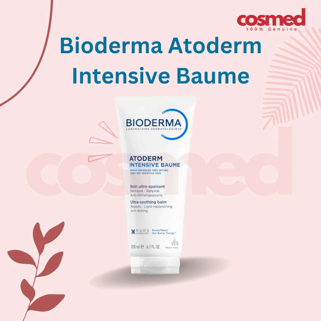 [แพ็กเกจใหม่] Bioderma Atoderm Intensive Baume ครีมบำรุงเข้มข้นลดผื่นคัน แห้งกร้าน ผิวแห้งมาก-ภูมิแพ้ผิวหนัง 200 มล.