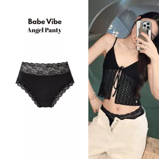 Angel Panty Babe Vibe | กางเกงในลูกไม้เอวสูง ขอบเอวแต่งลูกไม้ พรางหน้าท้อง ใส่สบาย ลุคหวานละมุน เซ็กซี่เบา ๆ