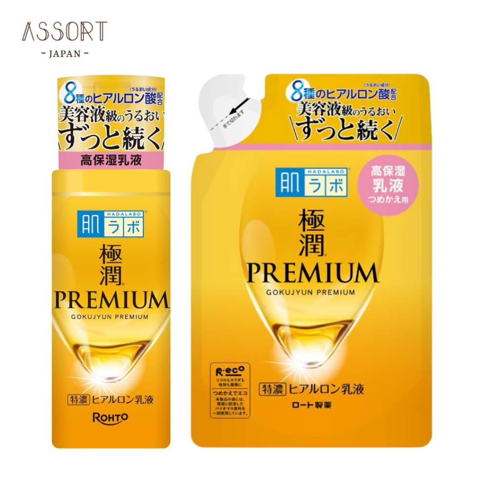 ROHTO  Hada Labo Gokujyun Premium Hyaluronic Emulsion 140 ml ［from Japan］