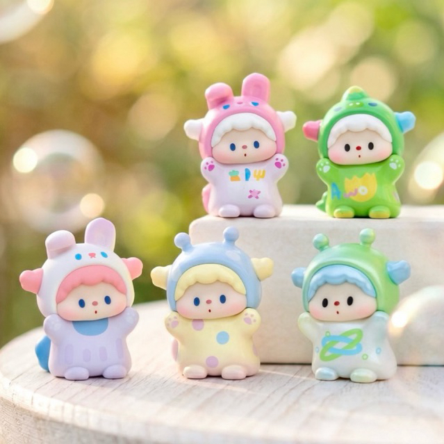 (🦖🦕พร้อมส่งด่วนในไทย) แบบสุ่ม : บีน - Luludog Mini Monster Brawl ;1 ซองได้ 5 ตัว