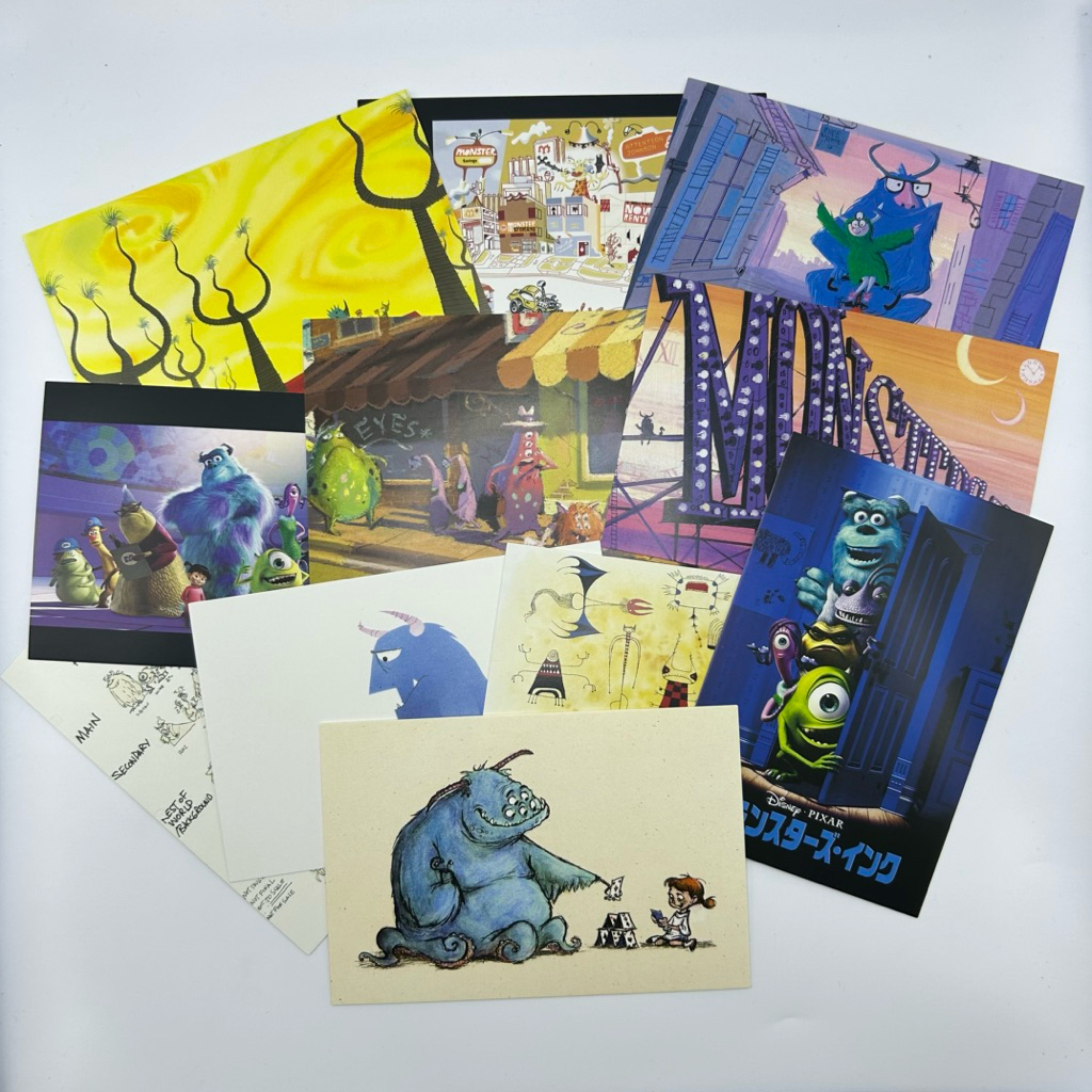 💚 Monsters , Inc. 🩵  The Art of Pixar postcard Disney โปสการ์ด ดิสนีย์