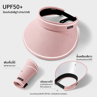 หมวกกันแดด UPF50+ พับเก็บได้ ปรับสายได้ กัน UV ปีกกว้าง น้ำหนักเบา ระบายอากาศ หมวกไวเซอร์ ผู้หญิง