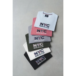 MeMo™ | NEW | NYC US. CLUB งานปักไหมเงาพรีเมียม ผ้า Supersoft แขนสั้น ทรง Unisex
