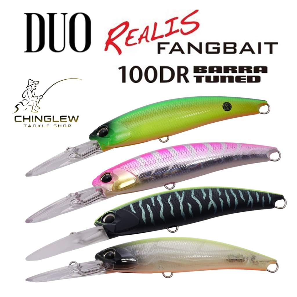 เหยื่อ DUO REALIS FANGBAIT 100DR BARRA-TUNED เหยื่อกะพง SUSPENDING ของแท้ มาพร้อมเบ็ดสามทาง