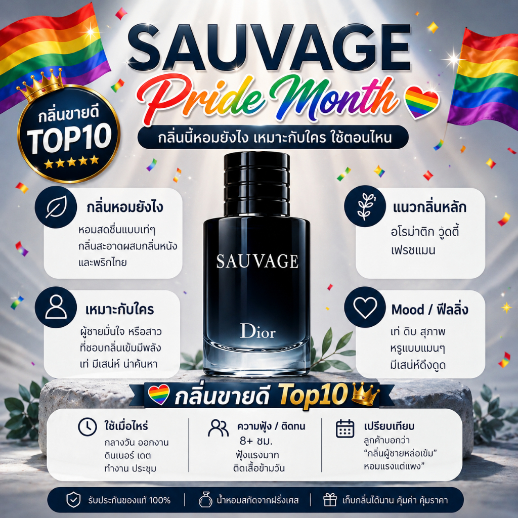 กลิ่น sauvage เซอวาส [✨กด 3ชิ้น เพื่อรับโปร2แถม1✨] น้ำหอม สี ชา ออยล์ ของแท้ seecha oil Perfume น้ำหอมสีชาseecha