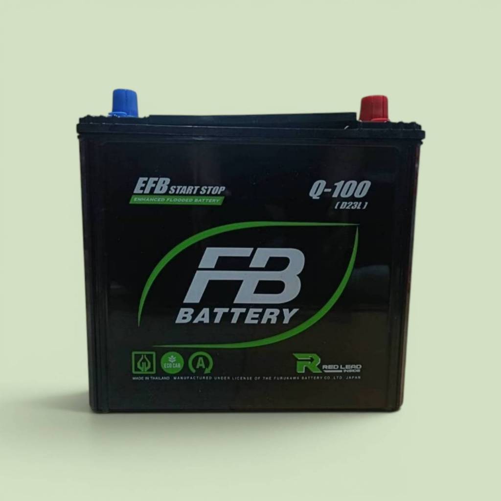 แบตเตอรี่​ FB​ Battery​ EFB Q100​ แบตกึ่งแห้งพร้อมใช้งาน