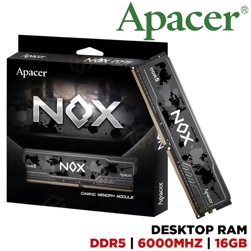 🔥ขายดีมาก🔥 16GB (16x1) DDR5 6000MHz RAM (แรม) APACER NOX (AH5U16G60C622MBAA-1)