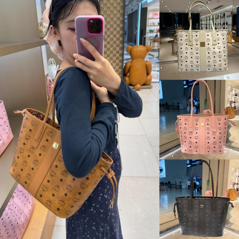 แท้ 💯 % 🔥 MCM Liz Visetos Tote Bag กระเป๋าแม่ลูก กระเป๋าสะพายข้าง กระเป๋าท็อตความจุมาก พกพาสะดวก