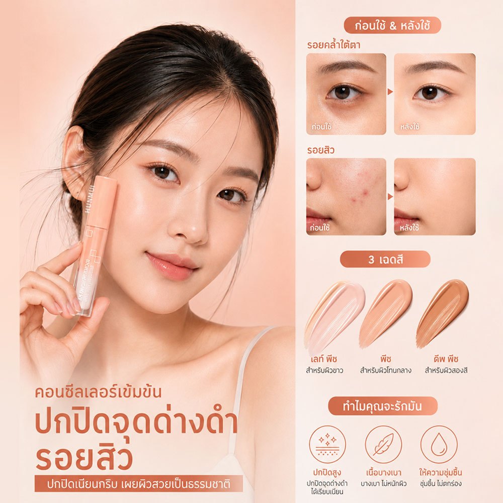 HUNMUI A2P Concentrate Peach Dark Spot Corrector (2.5g) บิวตี้แลป เอทูพี คอนเซ็นเทรต พีช ดาร์คสปอต คอเรคเตอร์